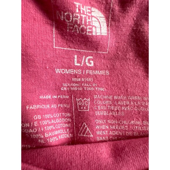 Pink North Face Tee TShirt Size LG Short Sleeve - Picture 4 of 5